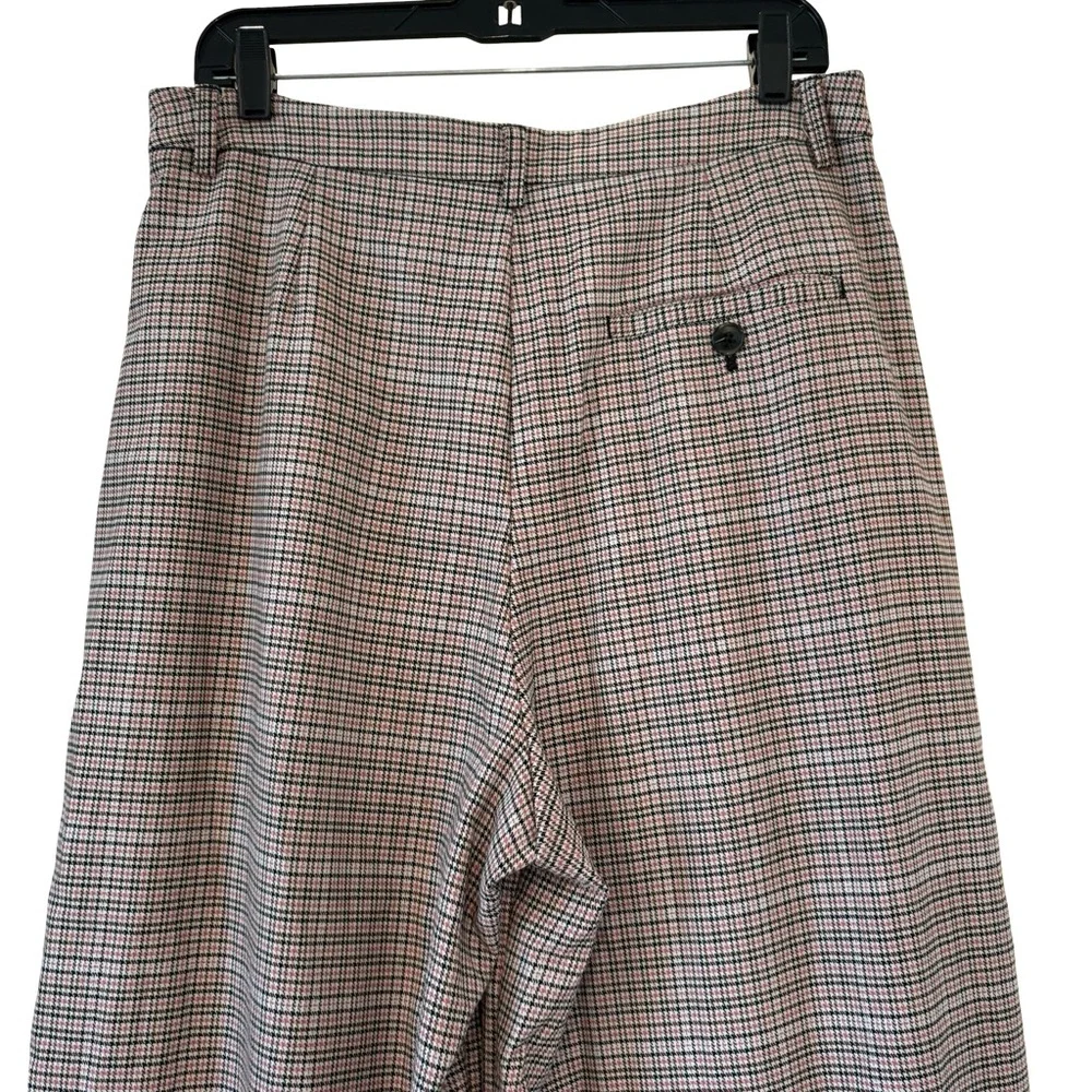 Maeve Anthropologie The Avery Pleated Wide-Leg Trousers: Plaid Edition, Sz 12 - Picture 9 of 13